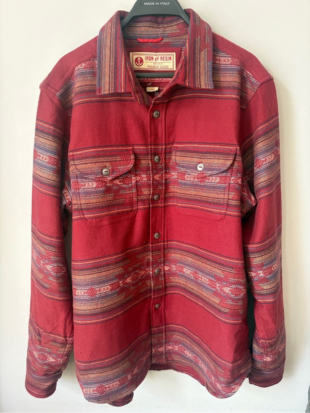 Iron and Resin Heavy Flannel Shirt Aztec Southwestern